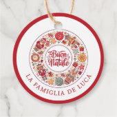 Buon Natale Bedankjes Labels (Achterkant)