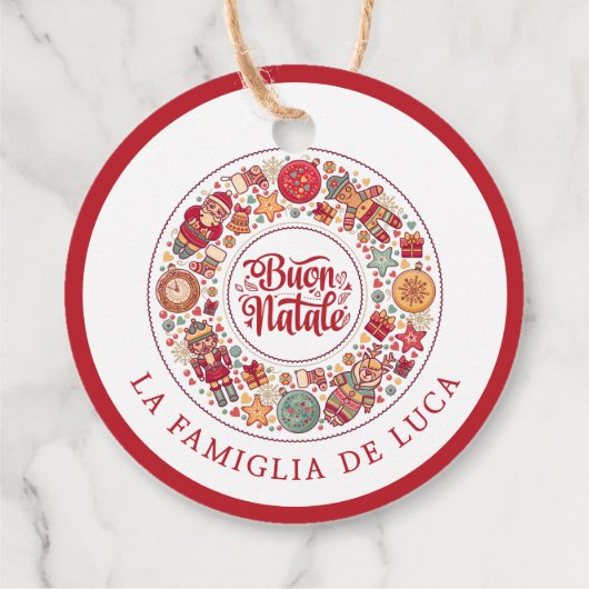 Buon Natale Bedankjes Labels (Achterkant)