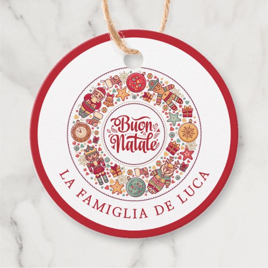 Buon Natale Bedankjes Labels (Voorkant)