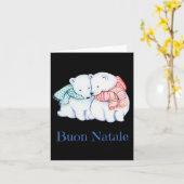 Buon Natale Beren Vrolijk Kerstfeest Goede Kerst Kaart (Gele Bloem)