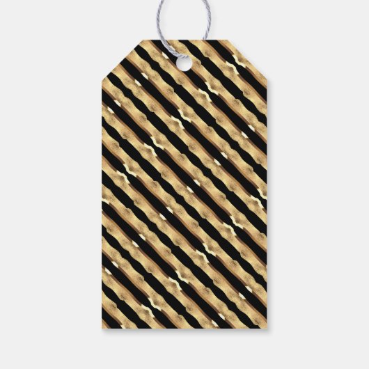 Buon Natale Black en Gold Chic Italy Kerstmis Cadeaulabel (Achterkant)