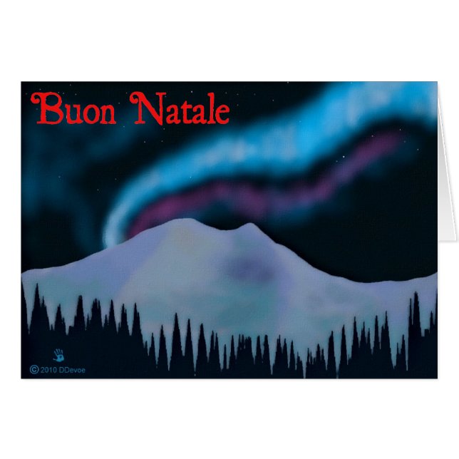 Buon Natale - Blue Aurora (Voorkant Horizontaal)