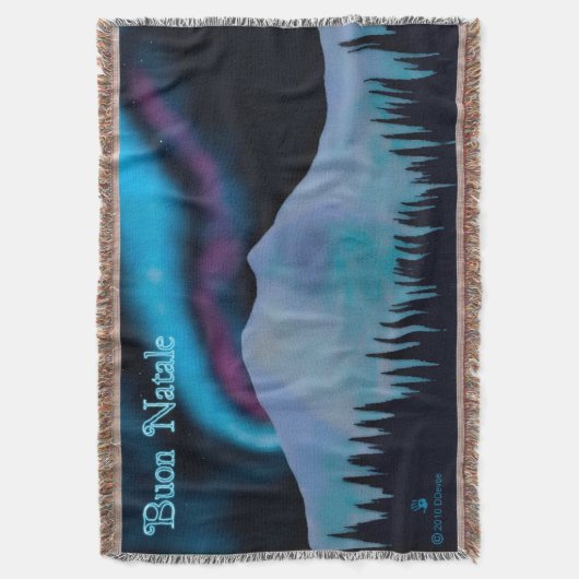 Buon Natale - Blue Aurora Deken (Voorkant Verticaal)