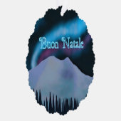 Buon Natale - Blue Aurora Ornament Kaart (Rechts)