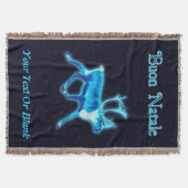 Buon Natale - Blue Cariou (rendier) Deken (Voorkant)