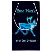 Buon Natale - Blue Cariou (rendier) Klein Cadeauzakje (Achterkant)