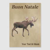 Buon Natale - Bull Moose op oud papier (Voorkant)