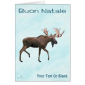 Buon Natale - Bull Moose op sneeuw (Voorkant)
