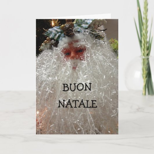 BUON NATALE/BUON ANNO! ITALIAANSE VERGADERINGEN FEESTDAGEN KAART (Voorkant)
