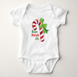Buon Natale Candy Cane Babu Bodysuit