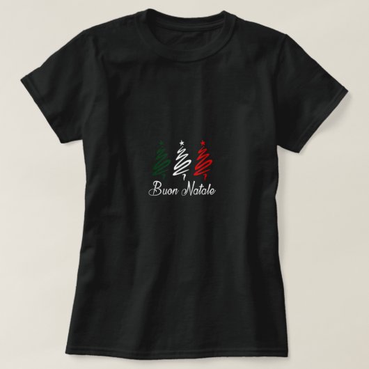 Buon Natale Christmas T Shirt (Design voorkant)