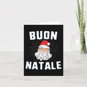 Buon natale christmasitaly italiaanse santa babbo kaart