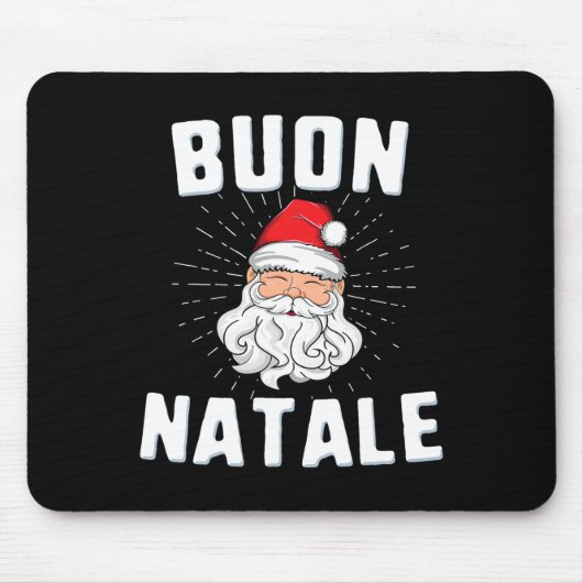Buon natale christmasitaly italiaanse santa babbo muismat (Voorkant)