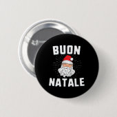 Buon natale christmasitaly italiaanse santa babbo ronde button 5,7 cm (Voorkant /achterkant)