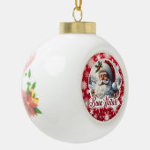 Buon Natale con Babbo Natale Keramische Bal Ornament (Links)