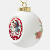 Buon Natale con Babbo Natale Keramische Bal Ornament (Rechts)