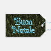 Buon Natale - Conifers Cadeaulabel (Voorkant (Horizontaal))