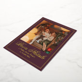 Buon Natale e Felice Anno Nuovo Script Foto Folie Feestdagenkaart (Gedraaid)