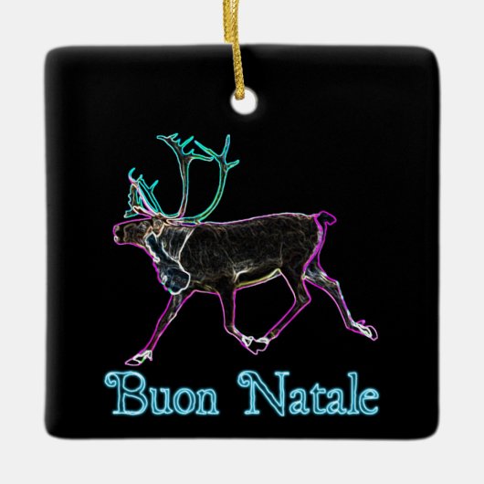 Buon Natale - Electric Cariou Keramisch Ornament (Voorkant)
