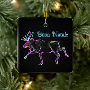 Buon Natale - Electric Moose Keramisch Ornament