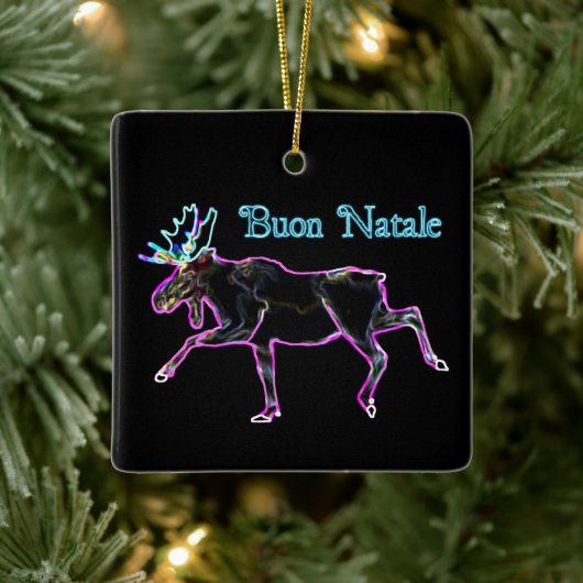 Buon Natale - Electric Moose Keramisch Ornament (Boom)