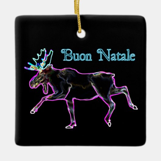Buon Natale - Electric Moose Keramisch Ornament (Voorkant)