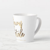 Buon Natale Faux Gold Script Italiaans Kerstmis Latte Mok (Rechterhoek)