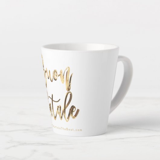 Buon Natale Faux Gold Script Italiaans Kerstmis Latte Mok (Rechterhoek)