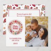 Buon Natale Feestdagenkaart (Voorkant / Achterkant)