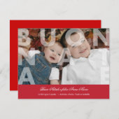 Buon Natale Feestdagenkaart (Voorkant / Achterkant)