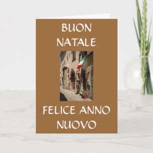BUON NATALE, FELICE ANNO NUOVO FEESTDAGEN KAART