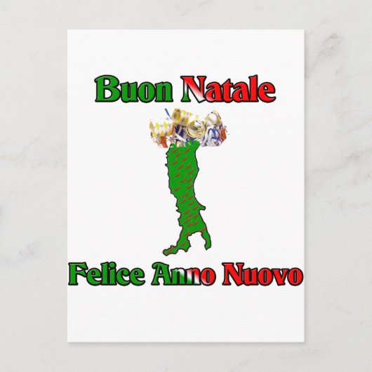 Buon Natale Felice Anno Nuovo Feestdagenkaart (Voorkant)
