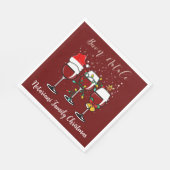 Buon Natale Festive Wine Glass Italiaans kerstfees Servet (Hoek)