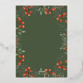 Buon Natale Fotocollage Waterverf Bloemen Folie Feestdagenkaart (Achterkant)