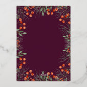 Buon Natale Fotocollage Waterverf Bloemen Folie Feestdagenkaart (Achterkant)