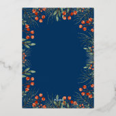 Buon Natale Fotocollage Waterverf Bloemen Folie Feestdagenkaart (Achterkant)