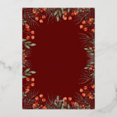 Buon Natale Fotocollage Waterverf Bloemen Folie Feestdagenkaart (Achterkant)