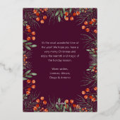 Buon Natale Fotocollage Waterverf Bloemen Folie Feestdagenkaart (Achterkant)