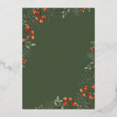 Buon Natale Fotocollage Waterverf Bloemen Folie Feestdagenkaart (Achterkant)