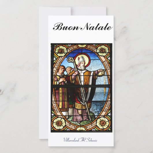 Buon Natale Fotokarte Feestdagenkaart (Voorkant)