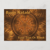 Buon Natale - Fractal Wood Carving Briefkaart (Voorkant)