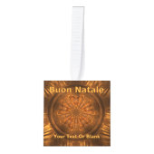 Buon Natale - Fractal Wood Carving Decoratie (Voorkant)