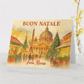 Buon Natale from Rome Christmas Kaart (Gele Bloem)