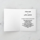 Buon natale - Gebed van de Heer in het Italiaans Feestdagen Kaart (Binnen)