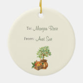 Buon Natale Gepersonaliseerde rustieke Italiaanse  Keramisch Ornament (Achterkant)