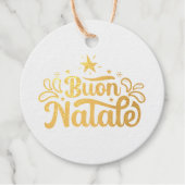 Buon Natale Gold Bedankjes Labels (Voorkant)