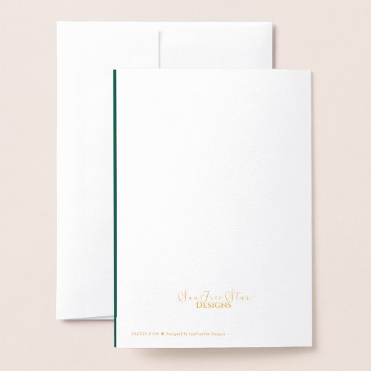 Buon Natale Gold Berries Groene foto Collage Folie Kaarten (Met envelop)