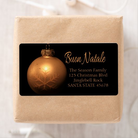 Buon Natale Golden-sierlabel Etiket (Insitu)