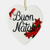 Buon Natale Heart Shape Keramisch Ornament (Rechts)