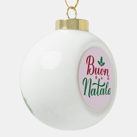 Buon Natale Holiday Keramische Bal Ornament (Links)